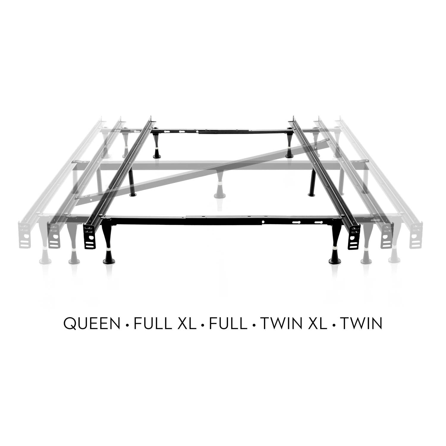 Adjustable Queen/Full/Twin Bed Frame Wheels | Ultimate Comfort Sleep