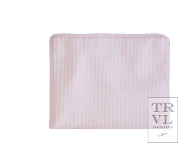 Pimlico Stripe Pink Large Zip Pouch