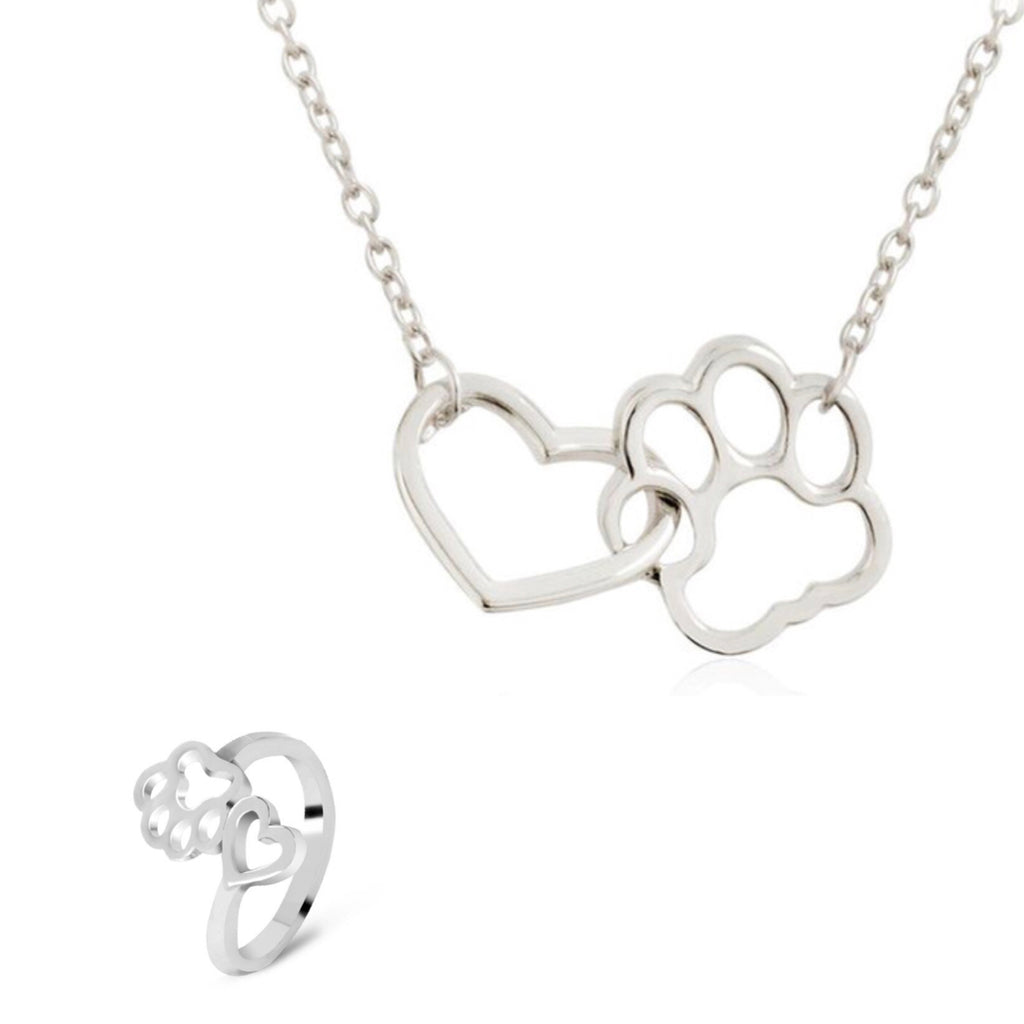 heart paw necklace
