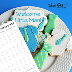 Neckties: Royal Icing Transfer Templates by Sugar Dot Cookies
