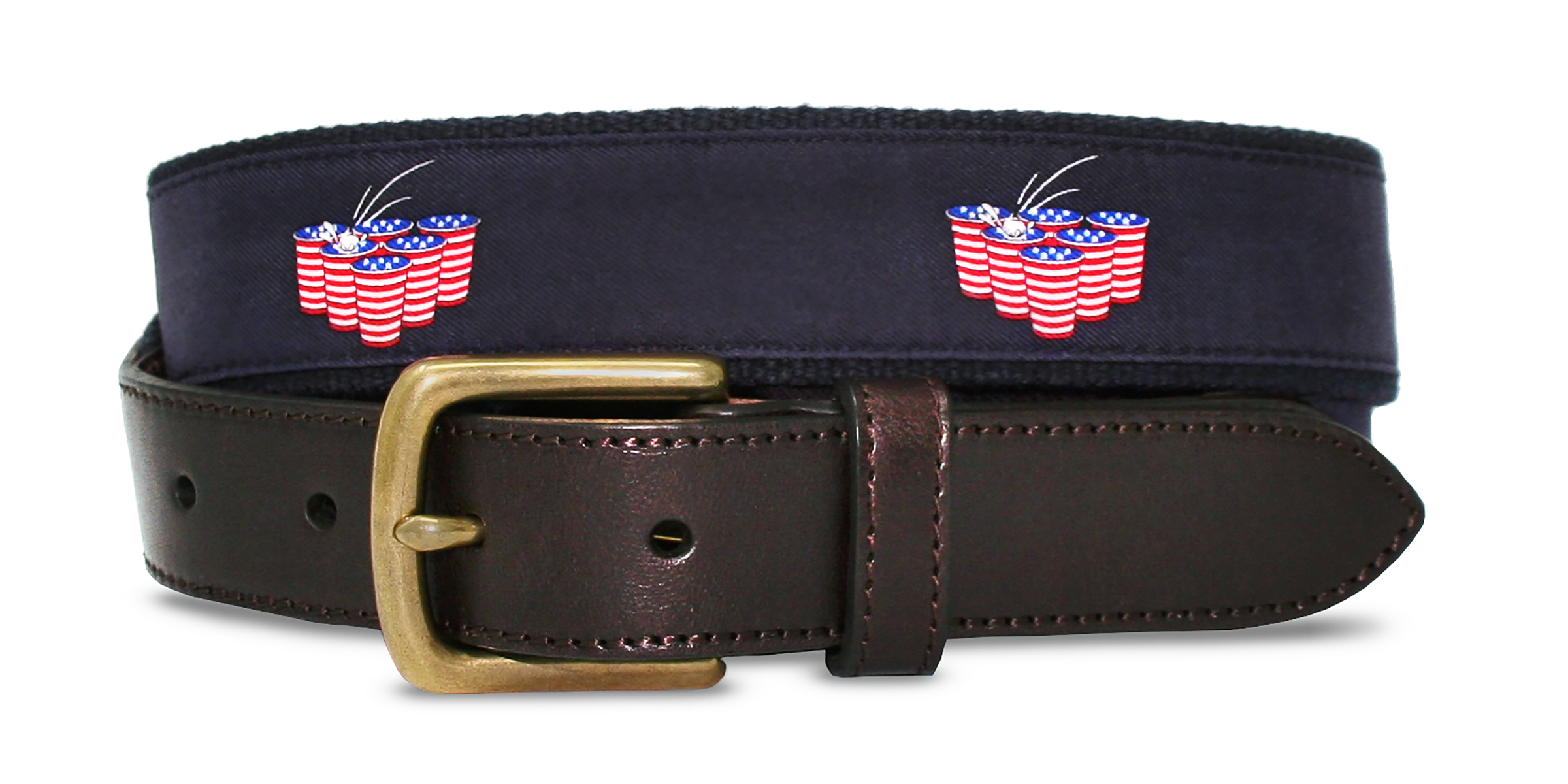 American Flag Beer Pong Belt - Navy – Cold Glory