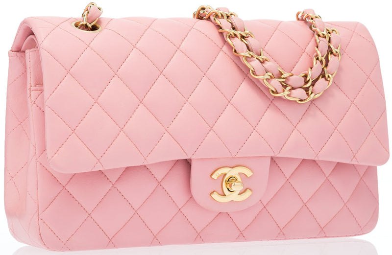 Chanel Pink Quilted Lambskin Classic Double Flap Small Q6B0101IP1011  WGACA