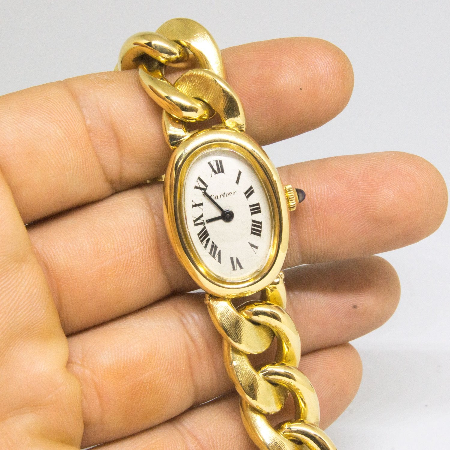 vintage cartier watch gold