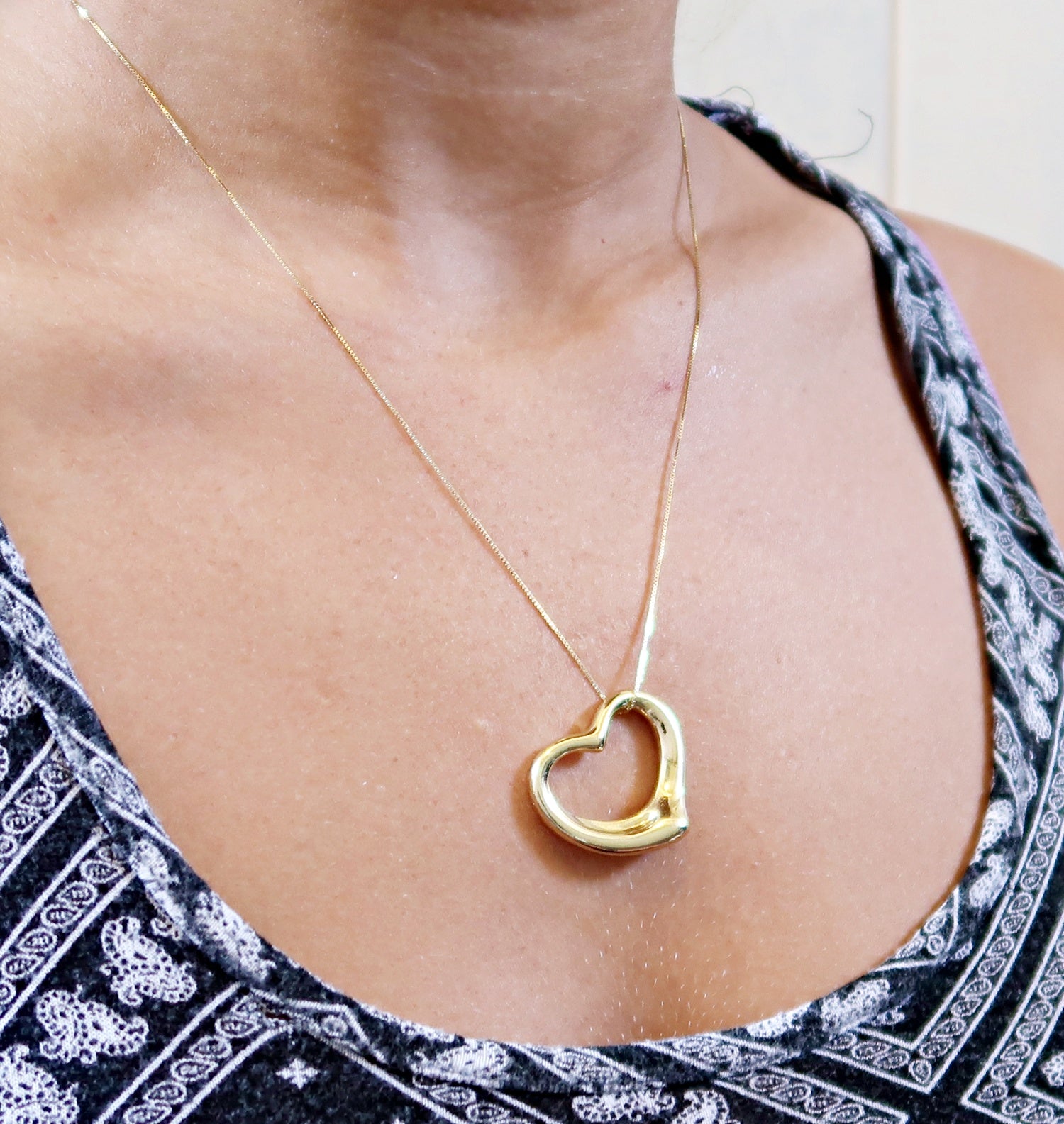 elsa peretti gold heart necklace