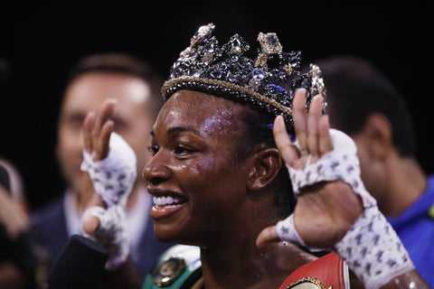 Claressa Shields Ring Attire by Cosmo and DOnato 