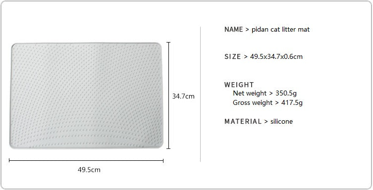 Cat litter mat product info