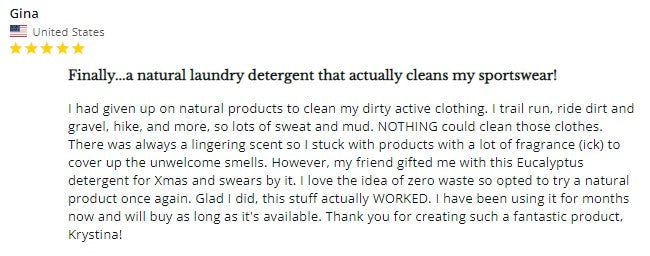 A Drop in the Ocean Sustainable Living Zero Waste Shop Refillable Laundry Detergent Review