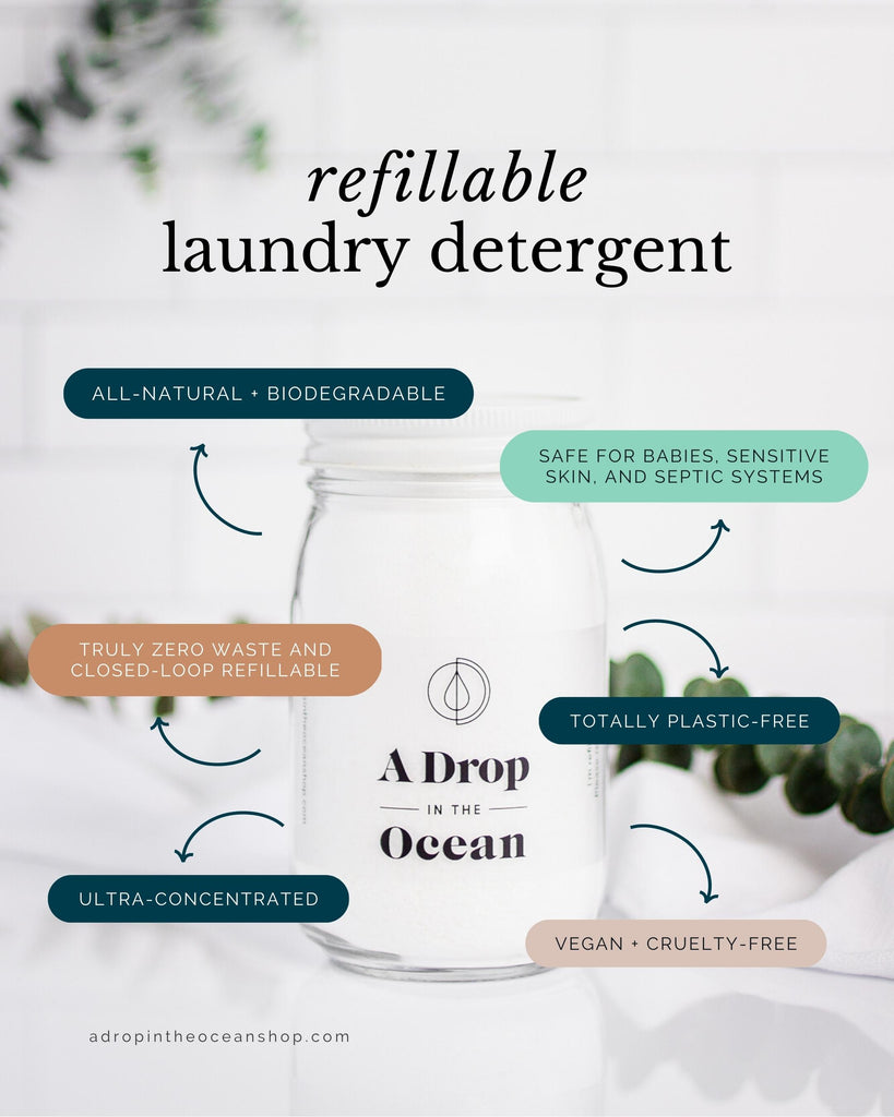 A Drop in the Ocean Shop: Natural Refillable Laundry Detergent Benefits