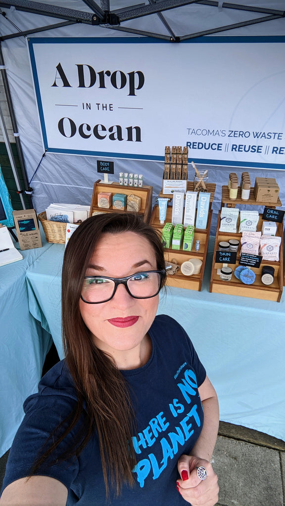 A Drop in the Ocean Tacoma Zero Waste Store Booth Setup
