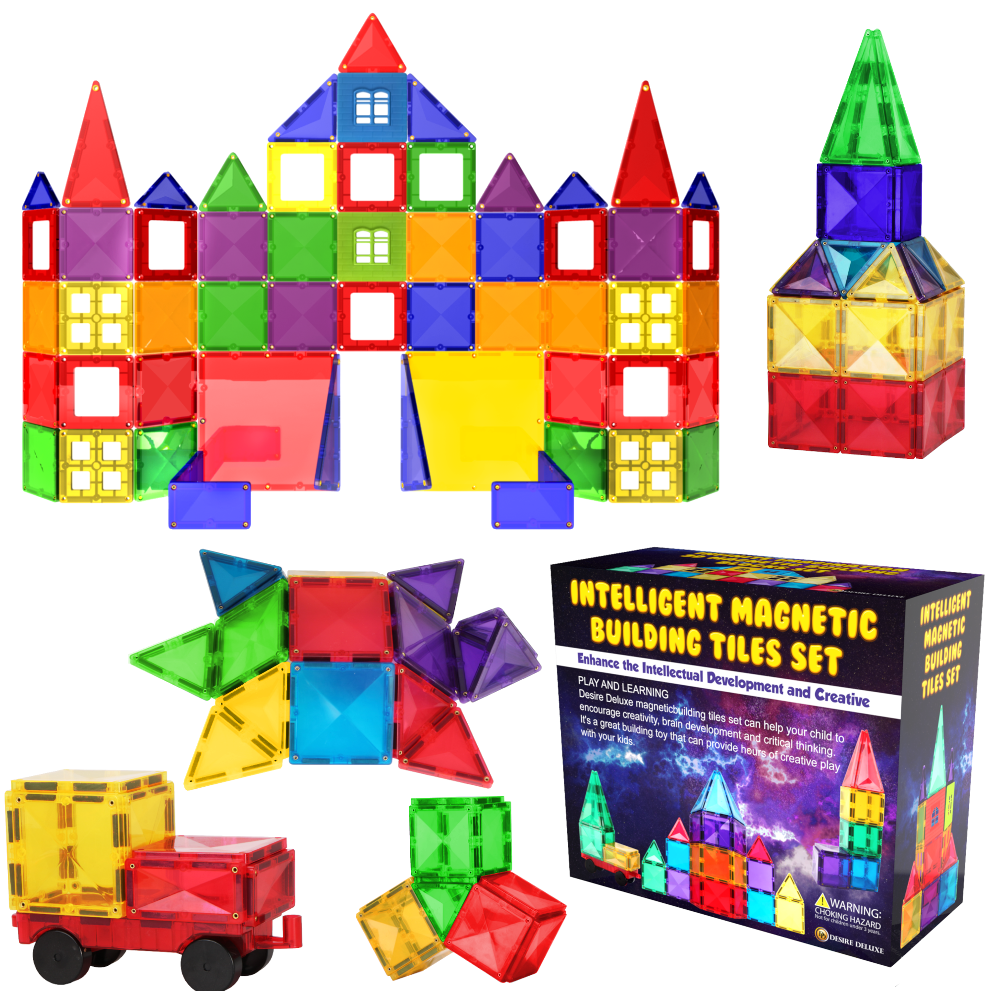 Deluxe - Magnetic Building Blocks Tiles Educational — Deluxe Store