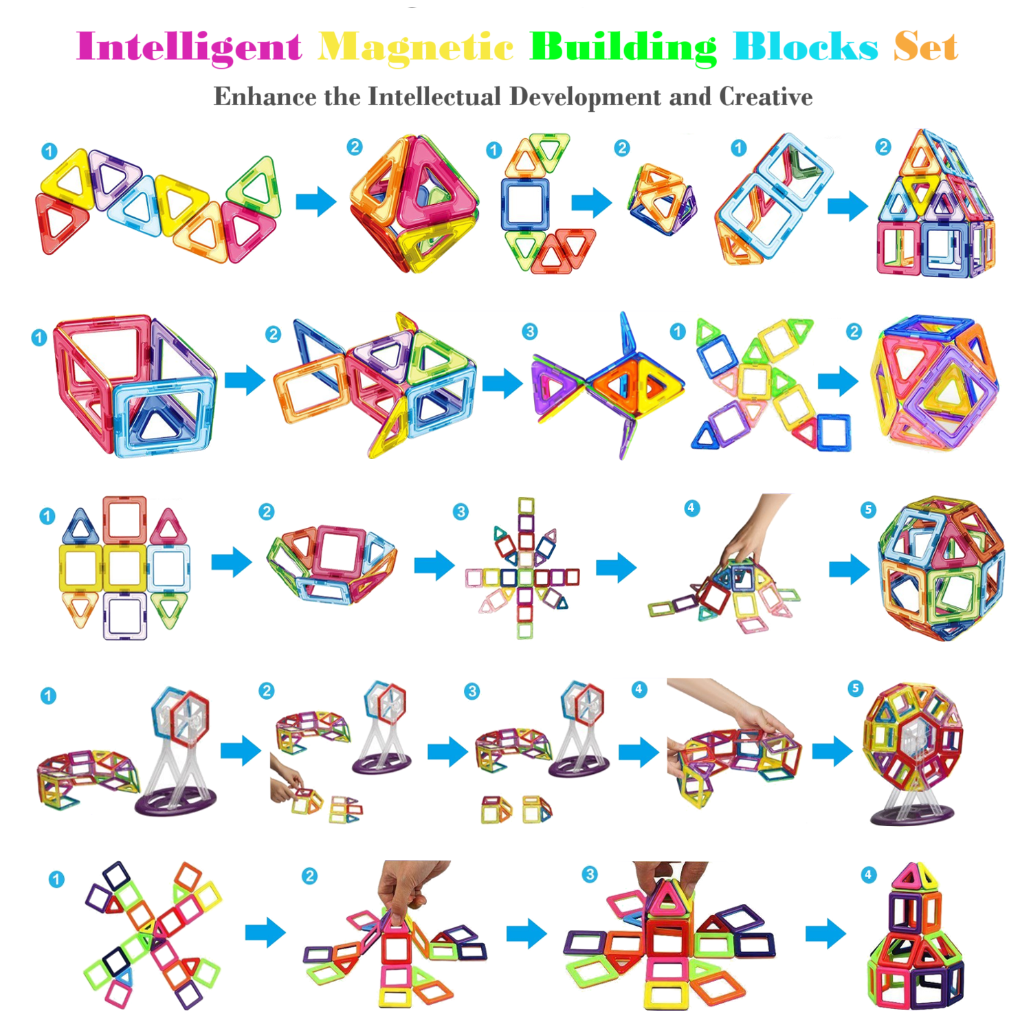 intelligent magnetic building blocks set