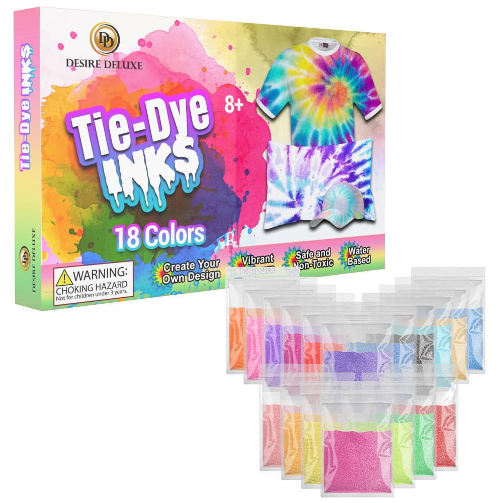 Desire Deluxe Kit de Teinture Tissu - Lot de 9 Couleurs, Set d'Encre Tie  Dye Kit