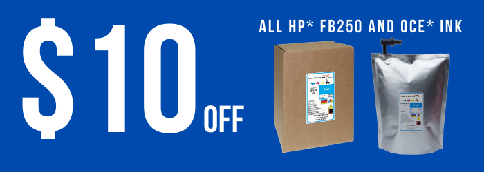 HP FB250 and Oce Ink Replacement Sale on InXave.com