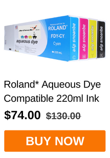 Roland Aqueous Dye 220ml Ink Replacement on InXave.com