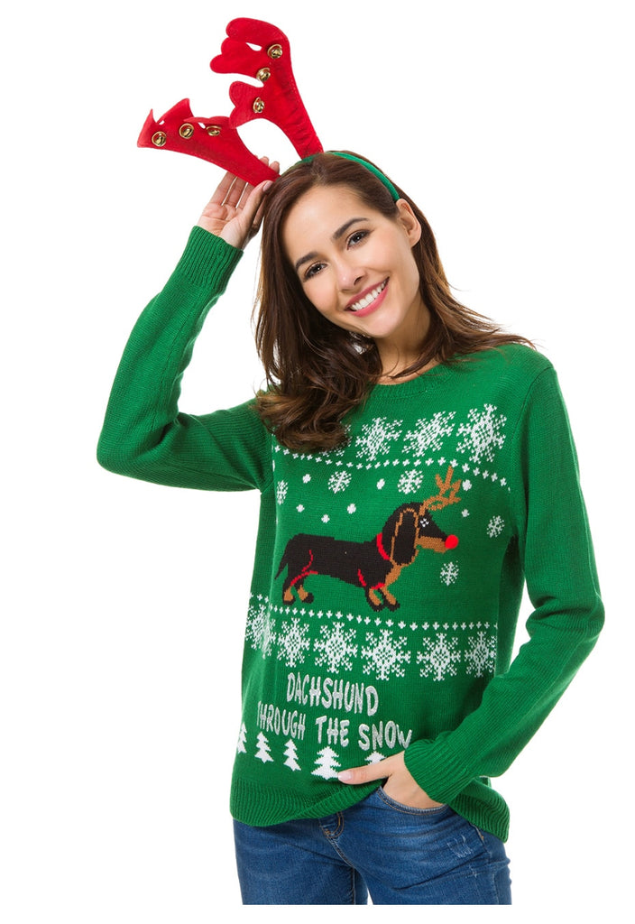 Dachshund Through The Snow Holiday Sweater – Snow Day Calc