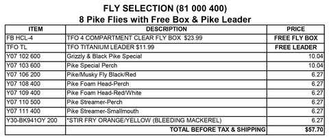 Pike Fly selection