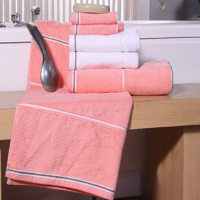 coral coloured towels