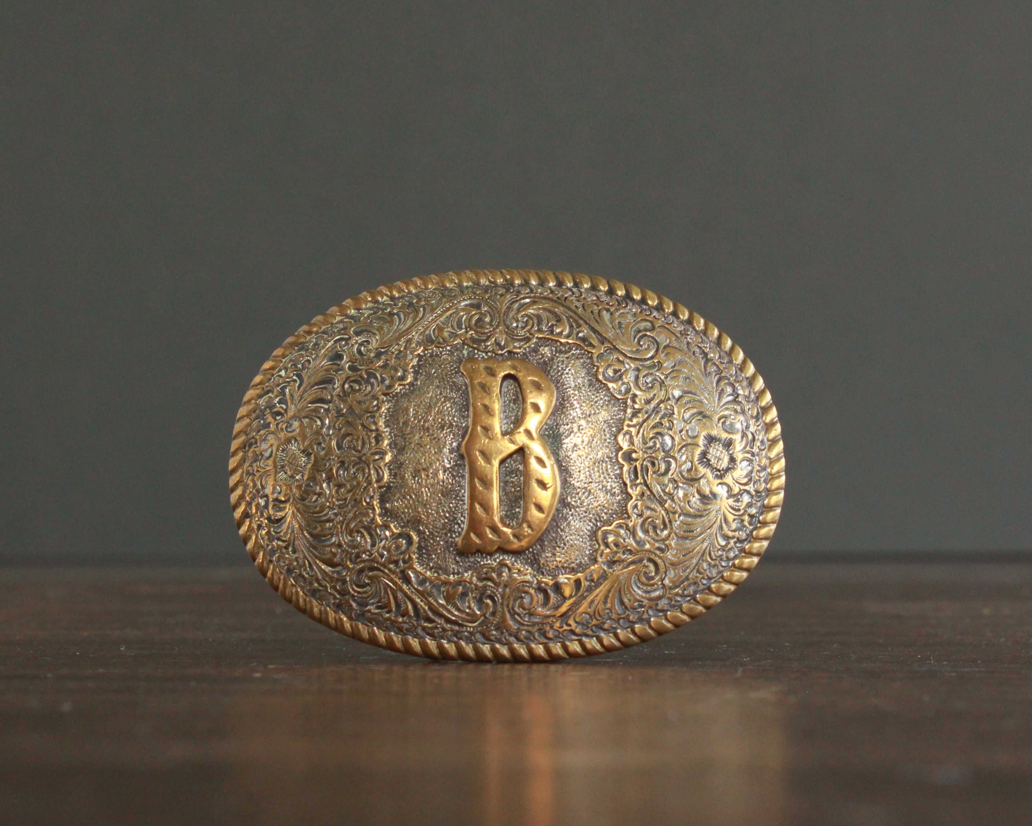 monogrammed western belt buckles