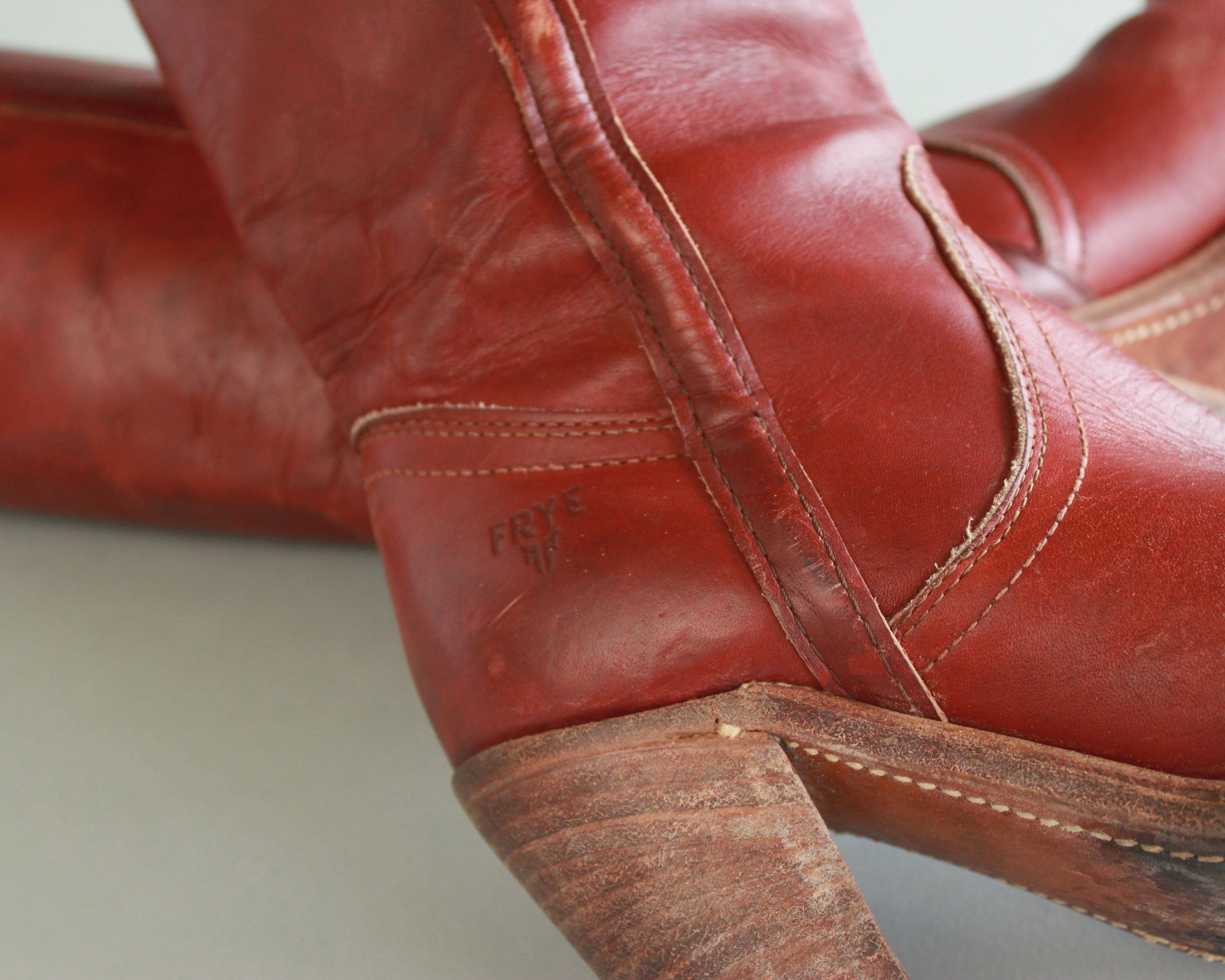 frye burgundy boots