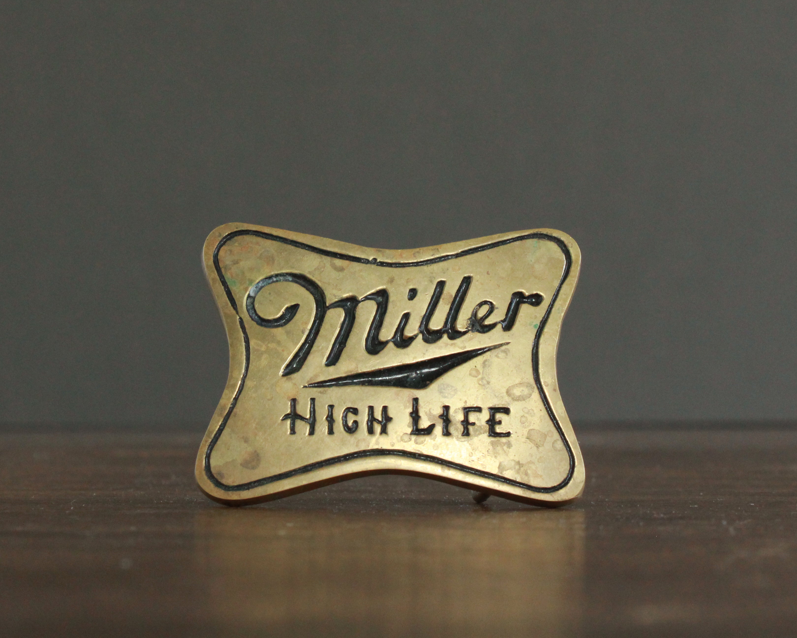 Miller High Life Vintage Brass Belt Buckle – High Desert
