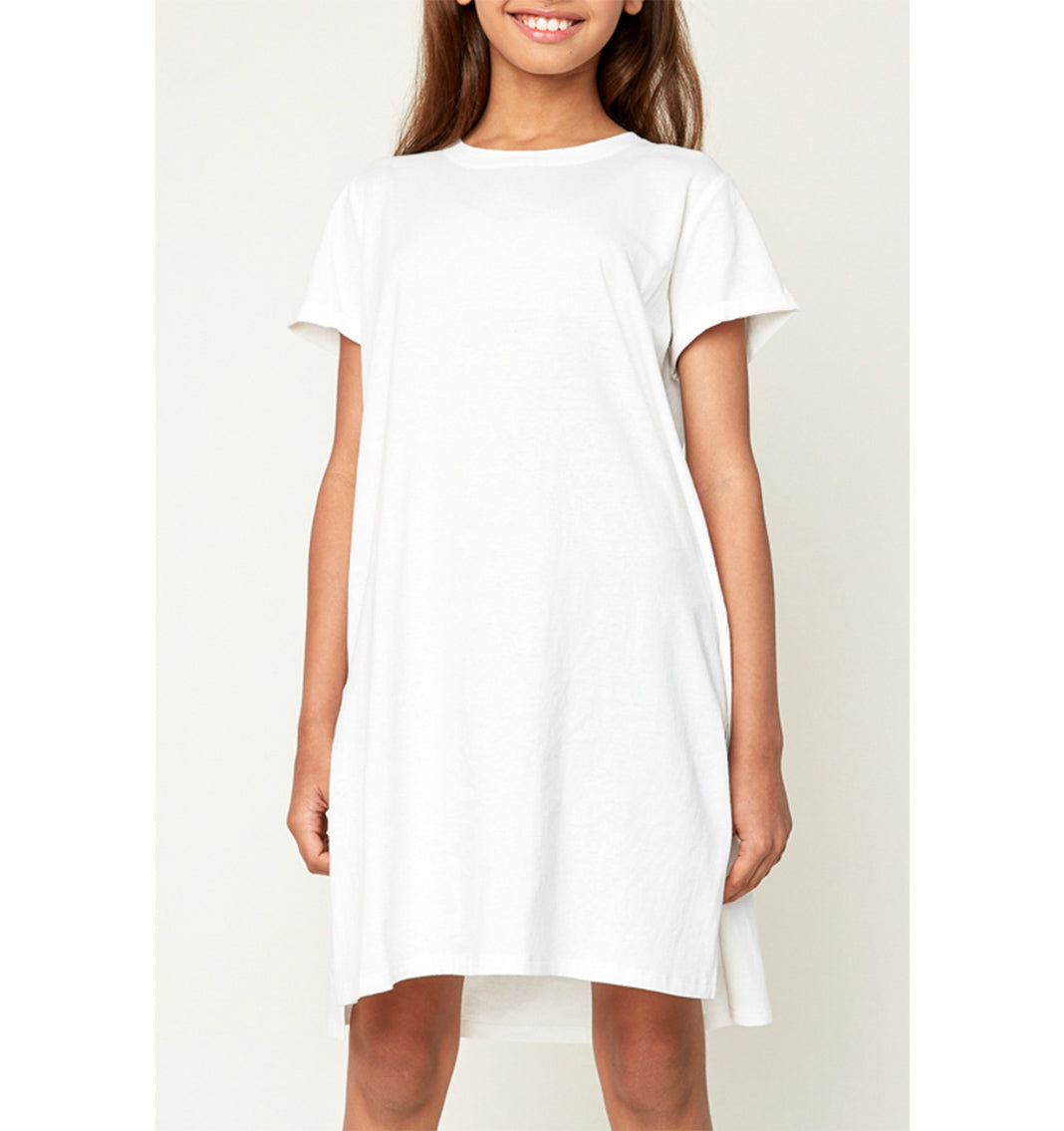 elbow sleeve t shirt dress