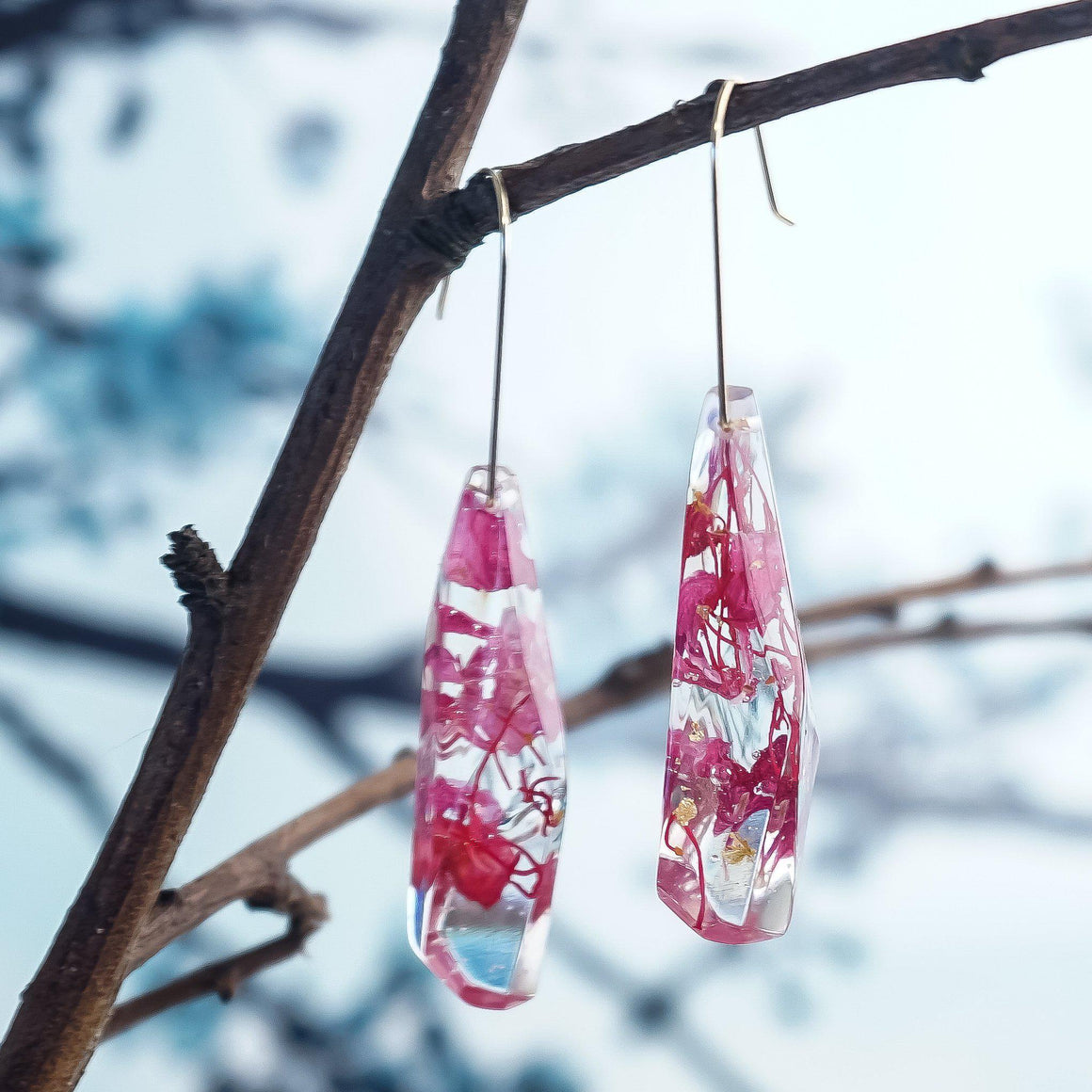 Pink Roses Tear Drop Glass Ornament – Wild Wings