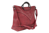 Dhanari Maroon Combo Handbag For Women (BG-108)D00002