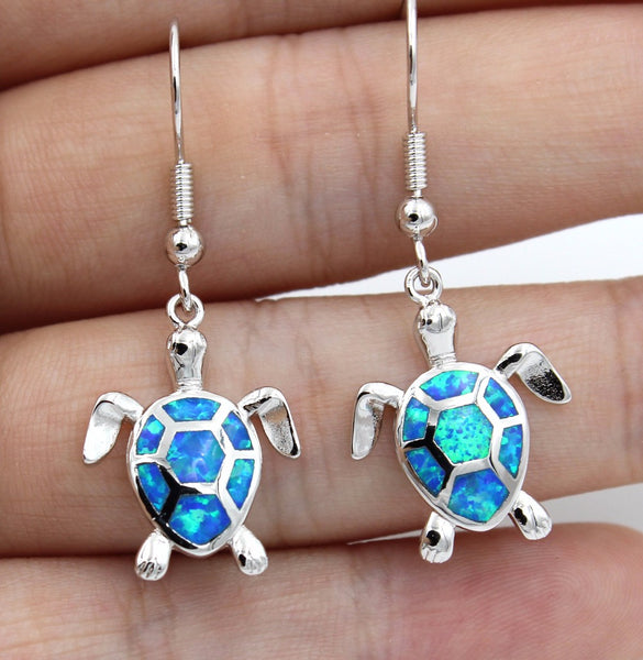 turtle opal earrings