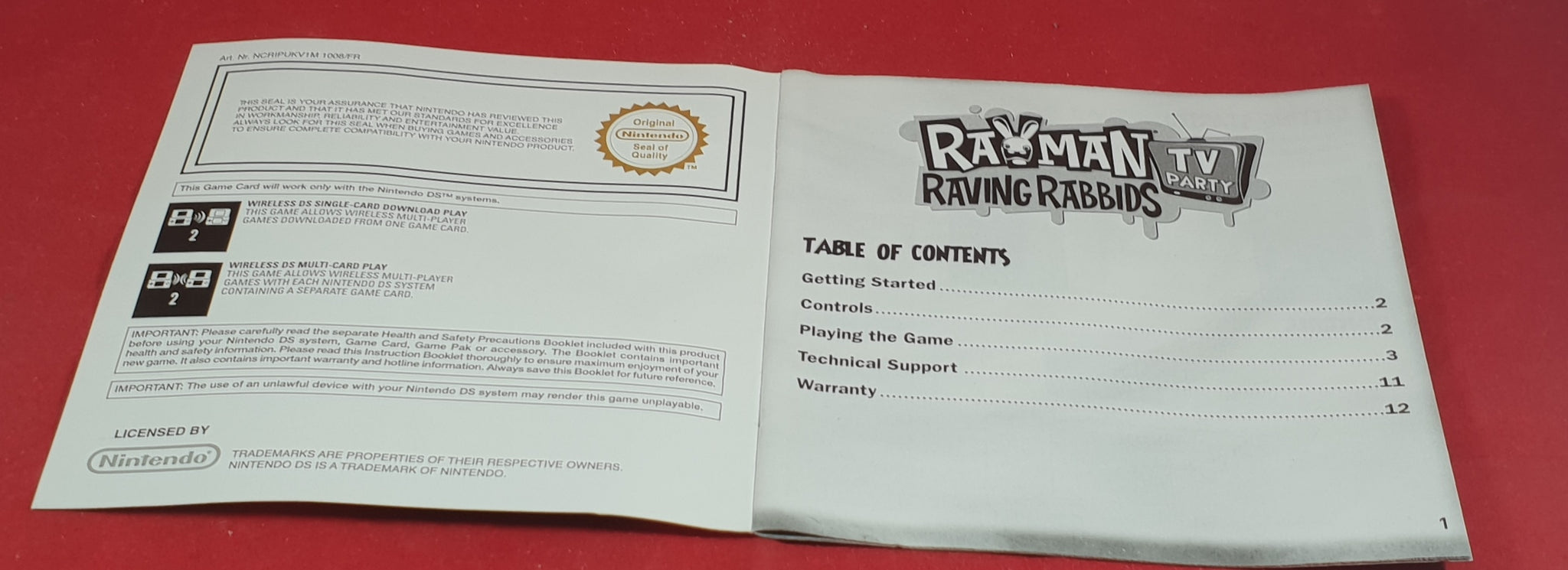 rayman raving rabbids tv party ds credits