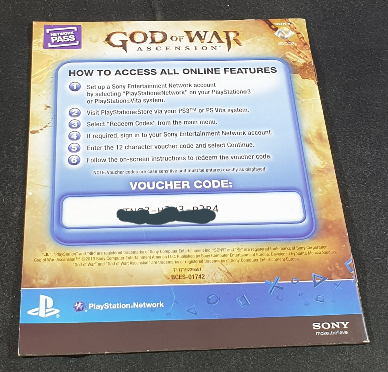 god of war voucher code