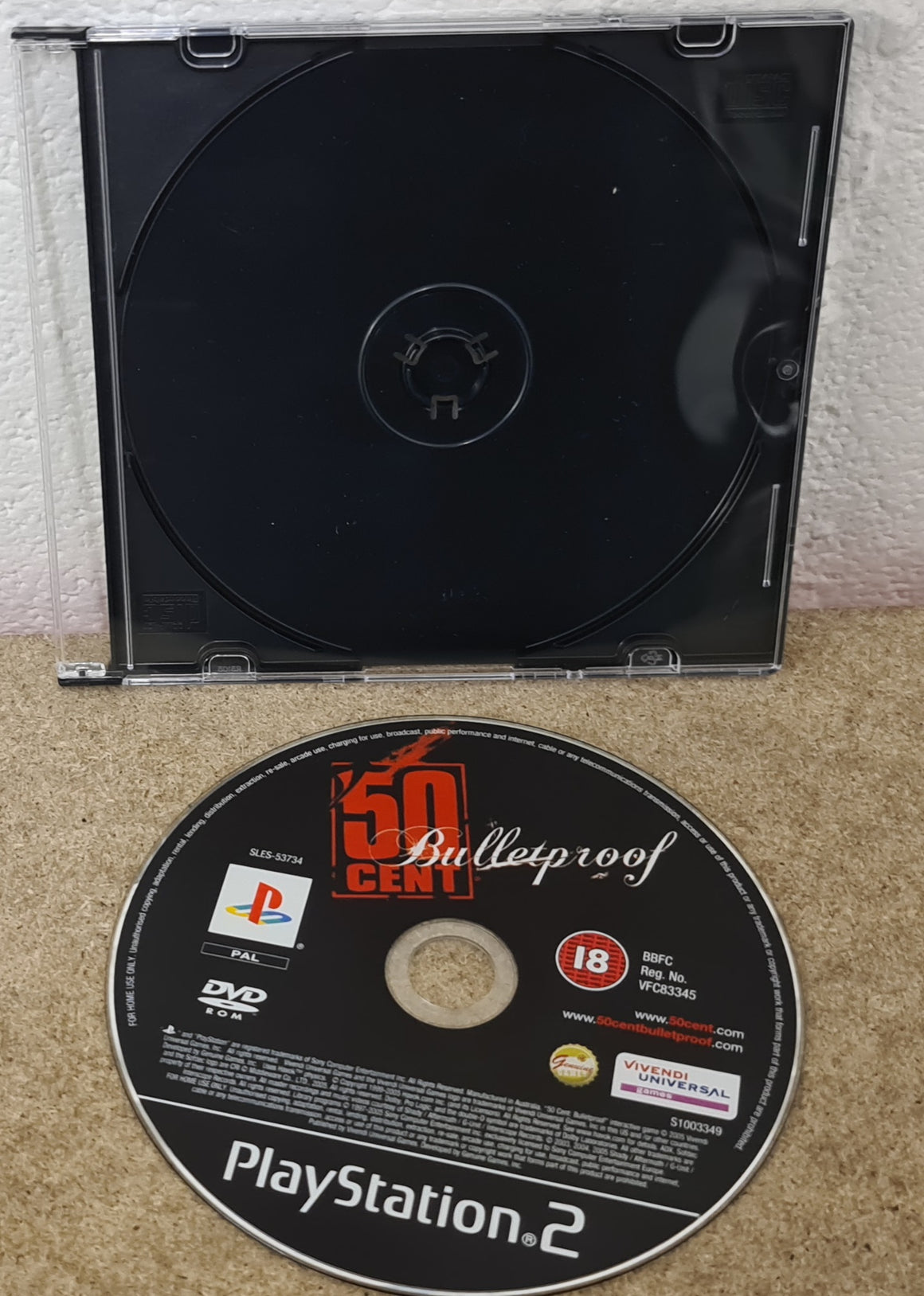 50 Cent Bulletproof Sony Playstation 2 (PS2) Game Disc Only – Retro ...