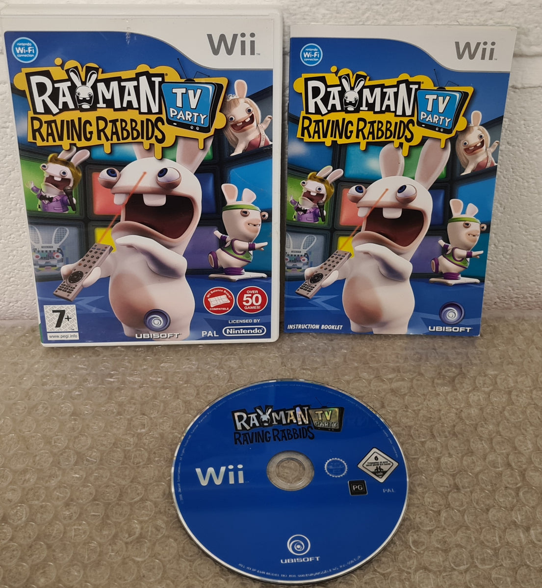 wii game rayman raving rabbids tv party
