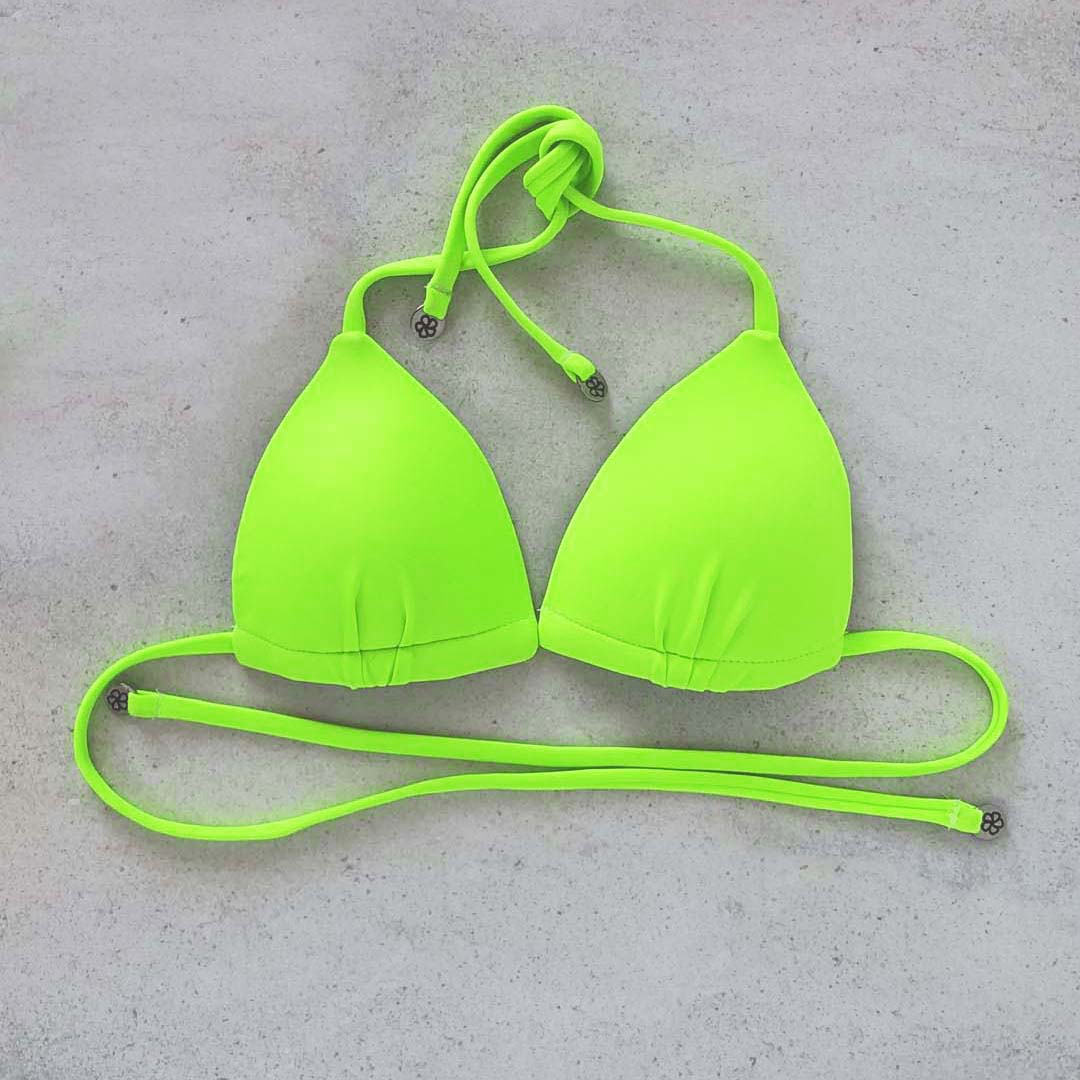 lime green bikini top push up