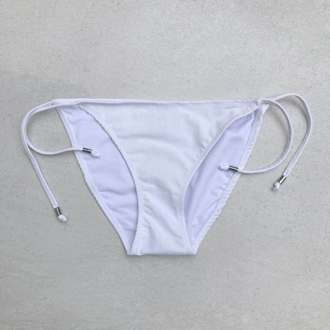 white string bikini bottom