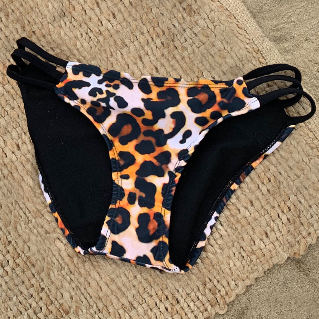 Strappy Bikini Bottom - LEOPARD – Cookie Cutter Swimwear
