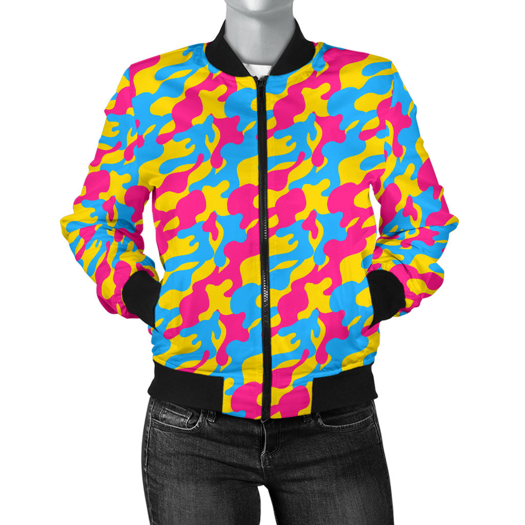Women's Bomber Jacket - Pansexual Camouflage – Fashion4LGBT