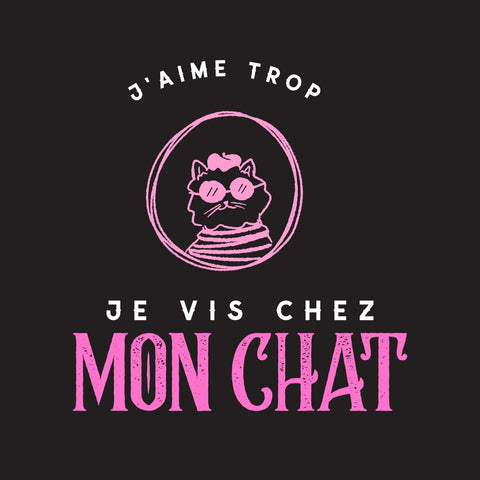 Tee Shirt Chat Femme Coton Bio 100 Je Vis Chez Mon Chat Madeinhobbies