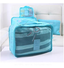 Coolzon Organisateur de Valise et Bagage Organisateur de Sac, Packing Cubes  Voyage Pochette Rangement, 6 pcs, Bleu Foncé : : Mode