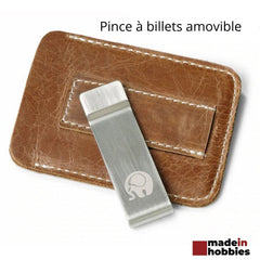 porte carte avec pince a billet amovible