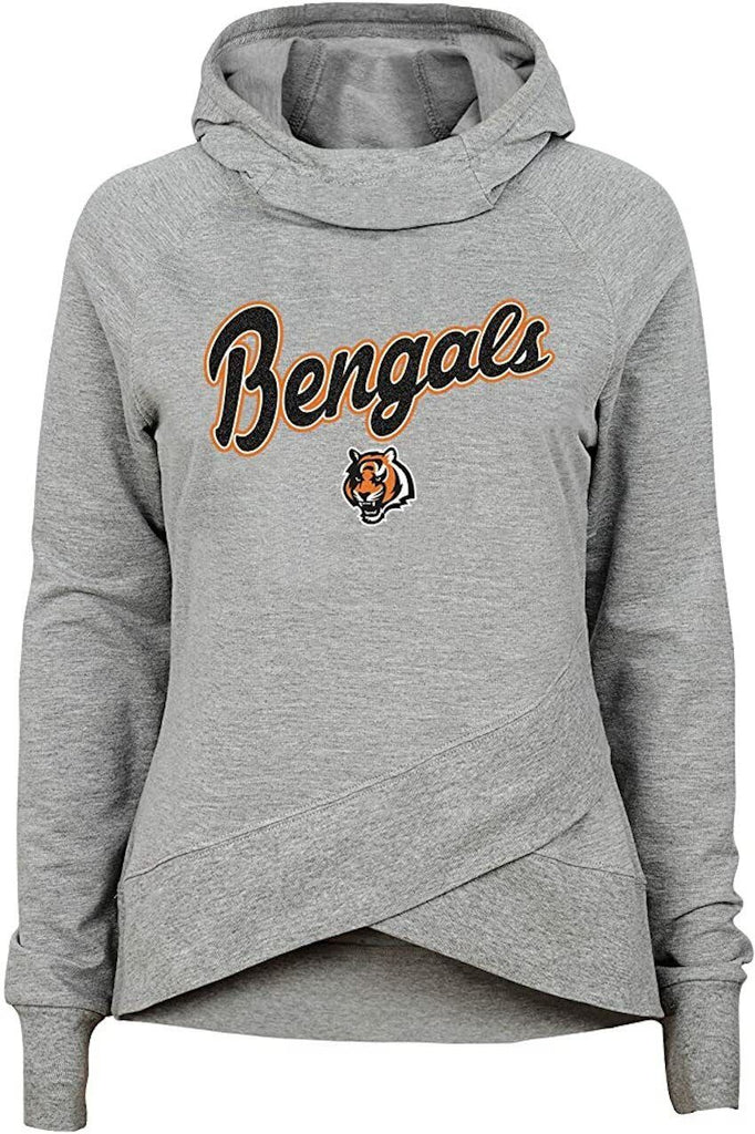 Youth XS Orange Tie Dye Bengals Skyline Hooded Sweatshirt