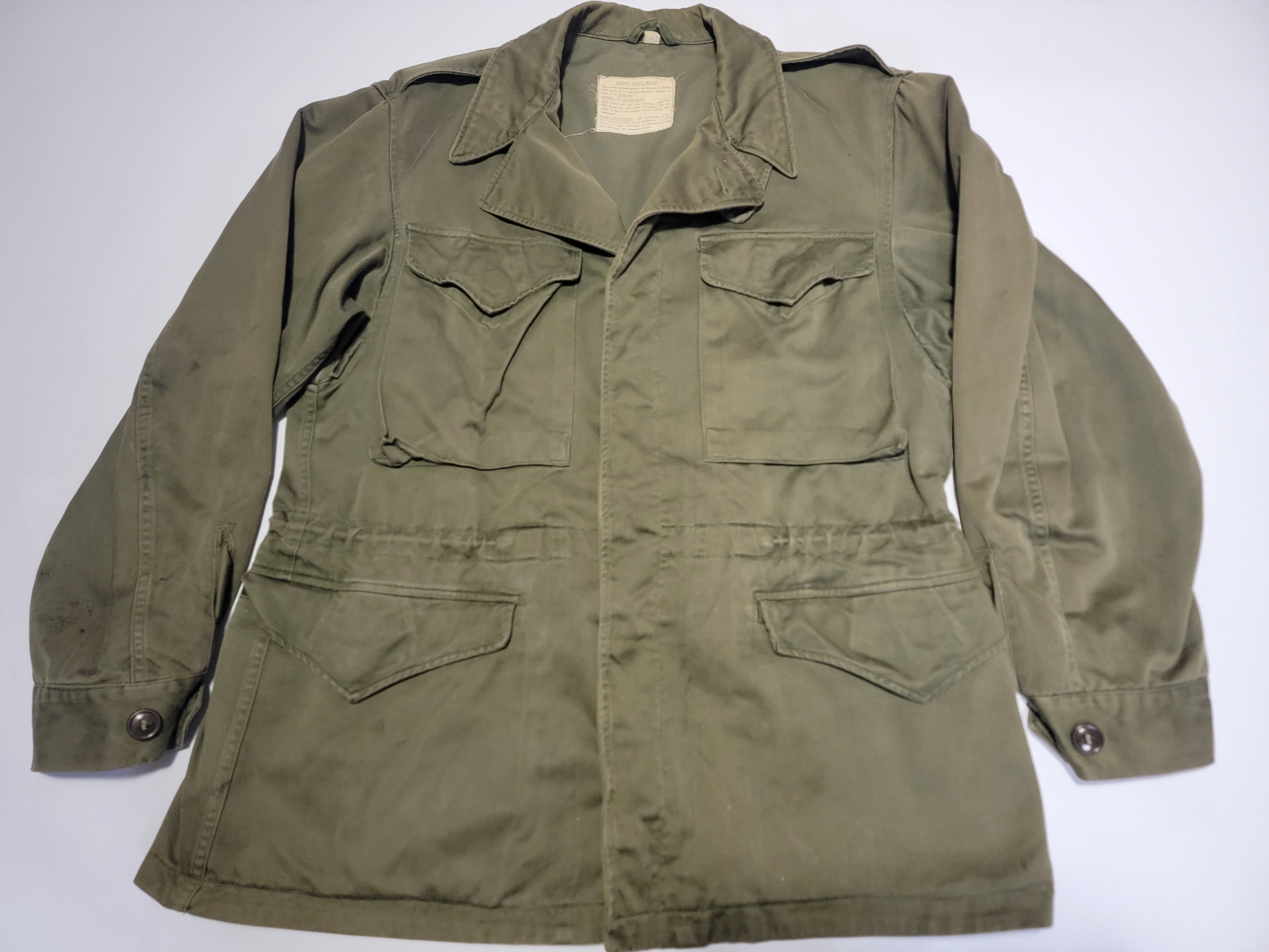 Original WWII M43 Field Jacket M-1943 38R Vintage 40's Army