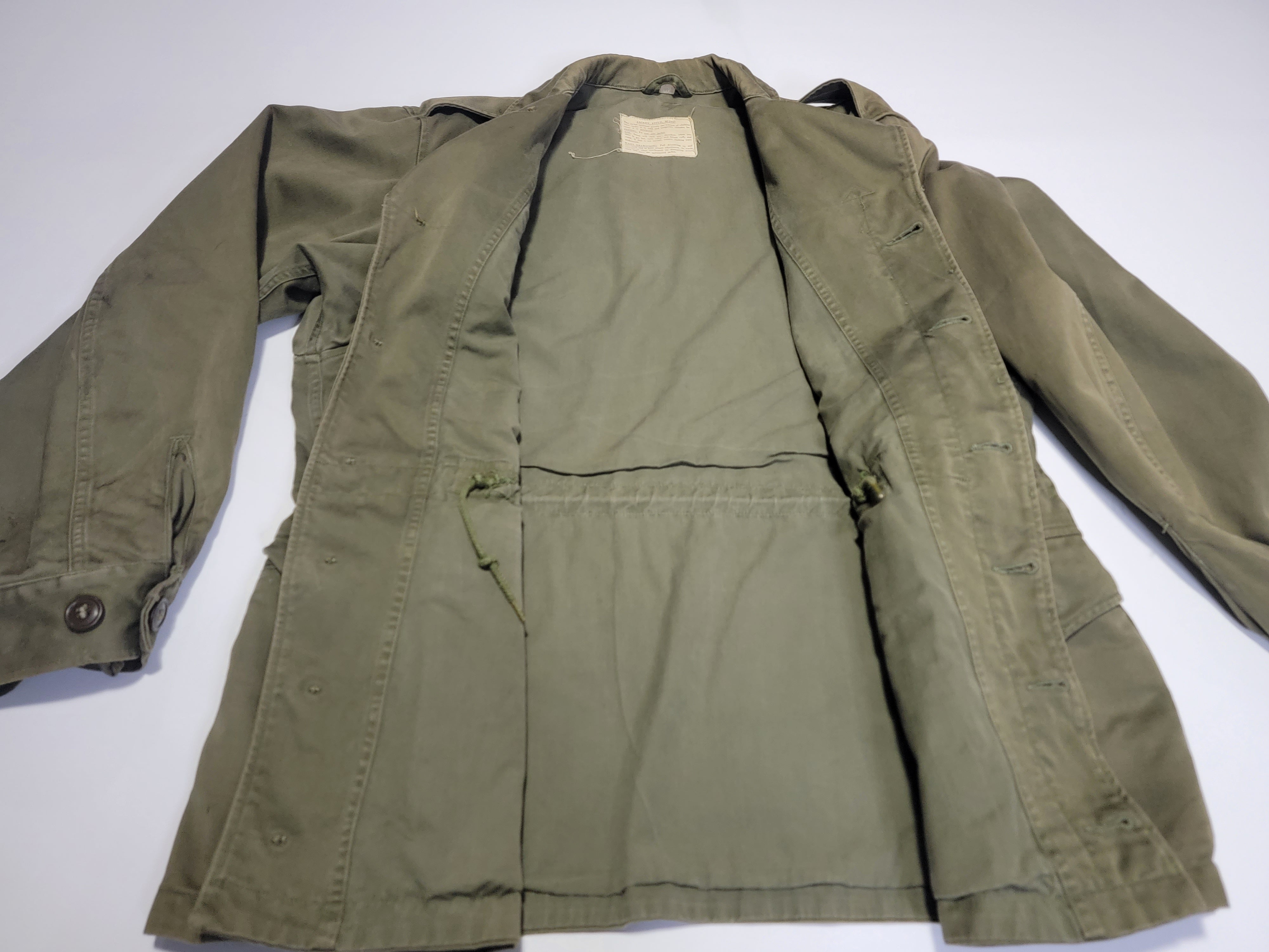 Original WWII M43 Field Jacket M-1943 38R Vintage 40's Army