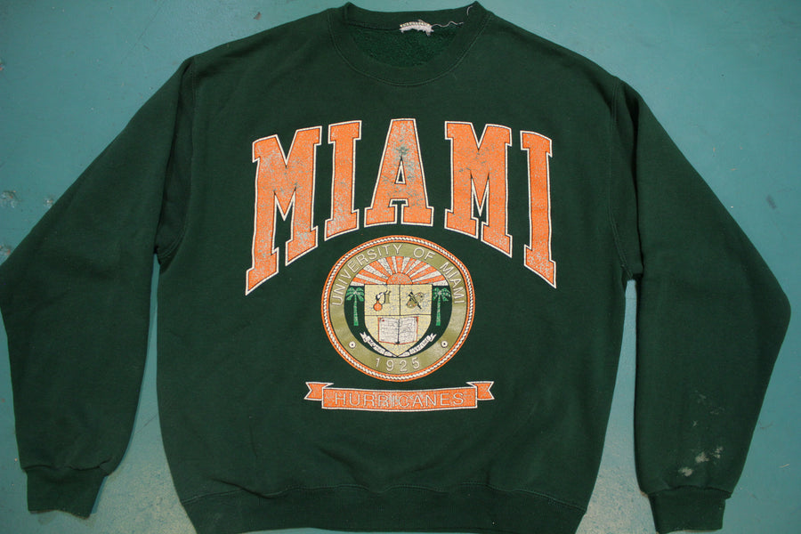 university of miami crewneck sweatshirt