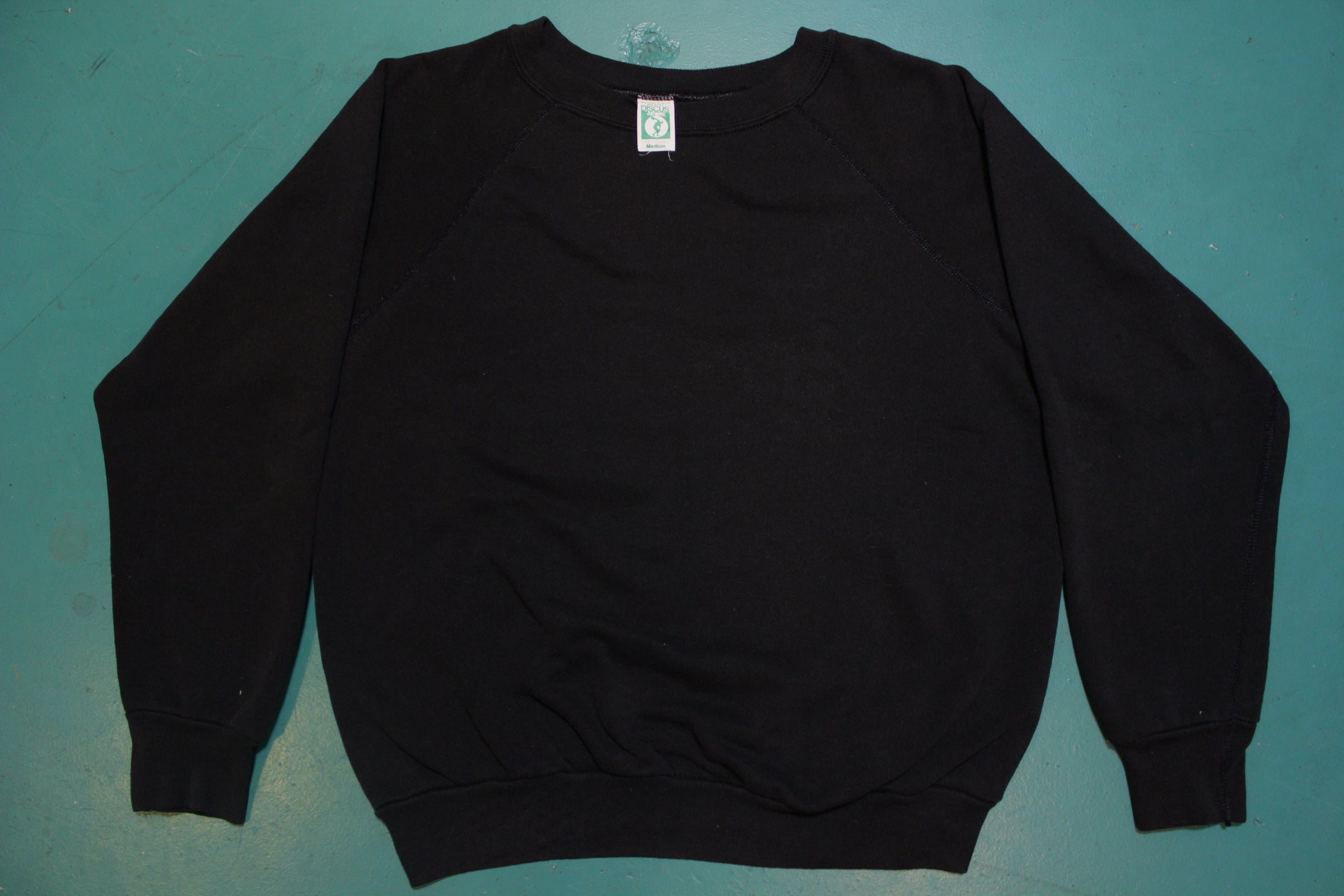 Discus Made in USA Fifty-Fifty Blank Plain Front 80s Vintage Crew Neck ...