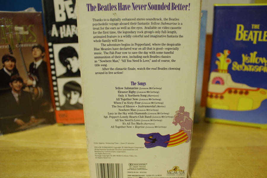 The Beatles Lot Of 7 Vintage Vhs Tapes Yellow Submarine Lennon Imagine Thefuzzyfelt