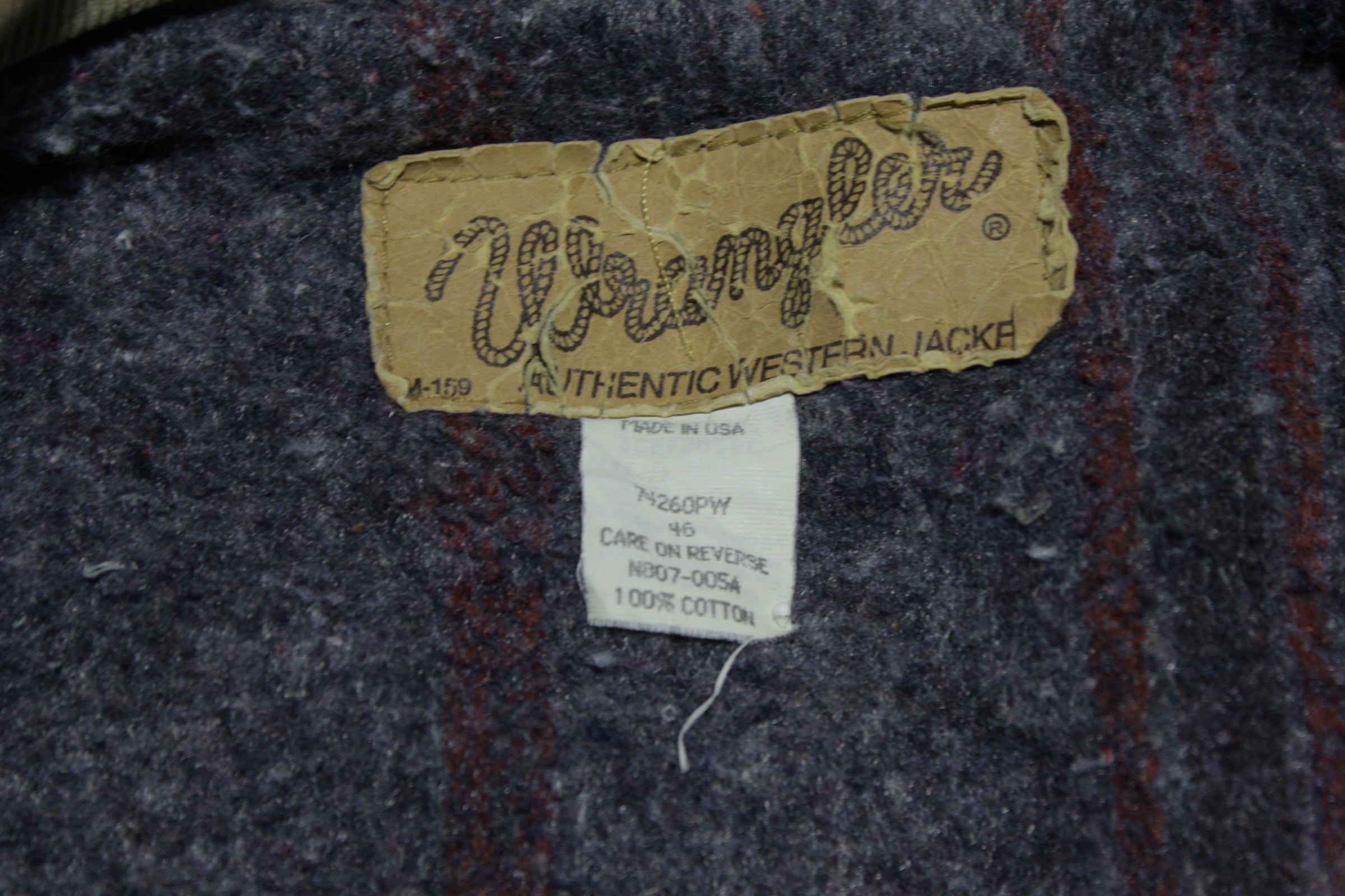 Wrangler Made in USA Vintage 80's Blanket Flannel Lined Denim Jean Jac –  thefuzzyfelt