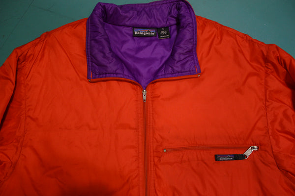 Patagonia Fleece Lined Windbreaker Jacket Vintage Red Medium Women