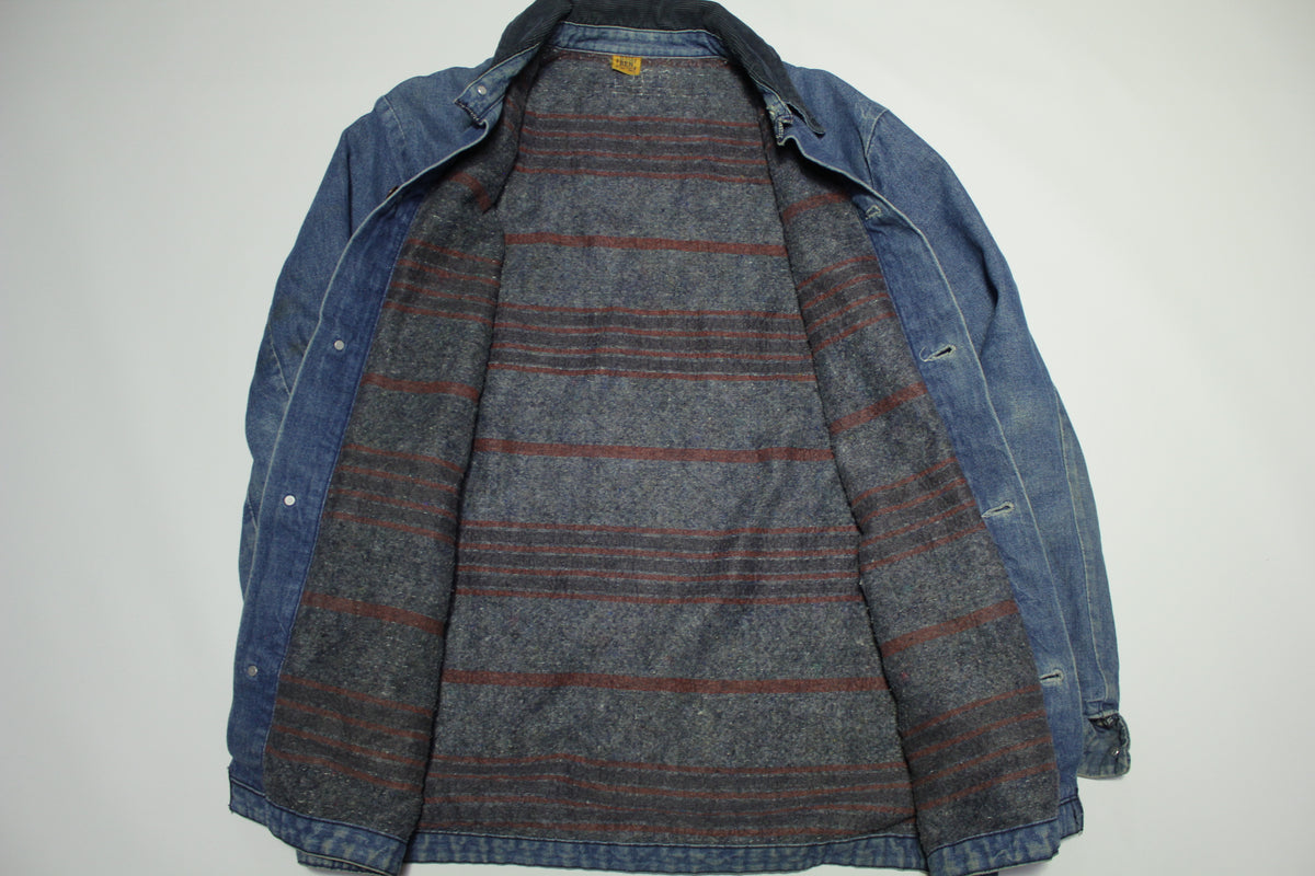 Big Ben Wrangler Vintage 80's Prison Chore Denim Work Coat Jean Jacket –  thefuzzyfelt