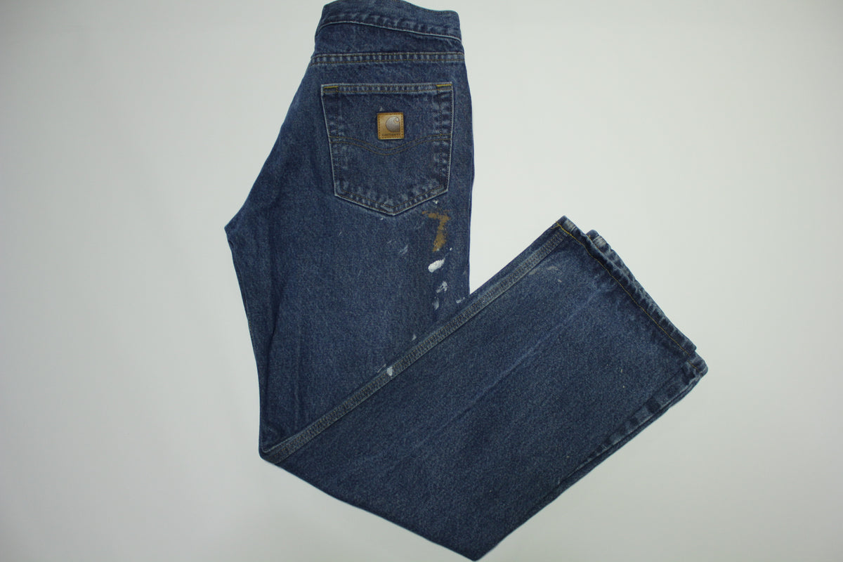 Effektiv gruppe valg Carhartt B460 DVB Denim Blue Paint Splattered Work Jeans – thefuzzyfelt