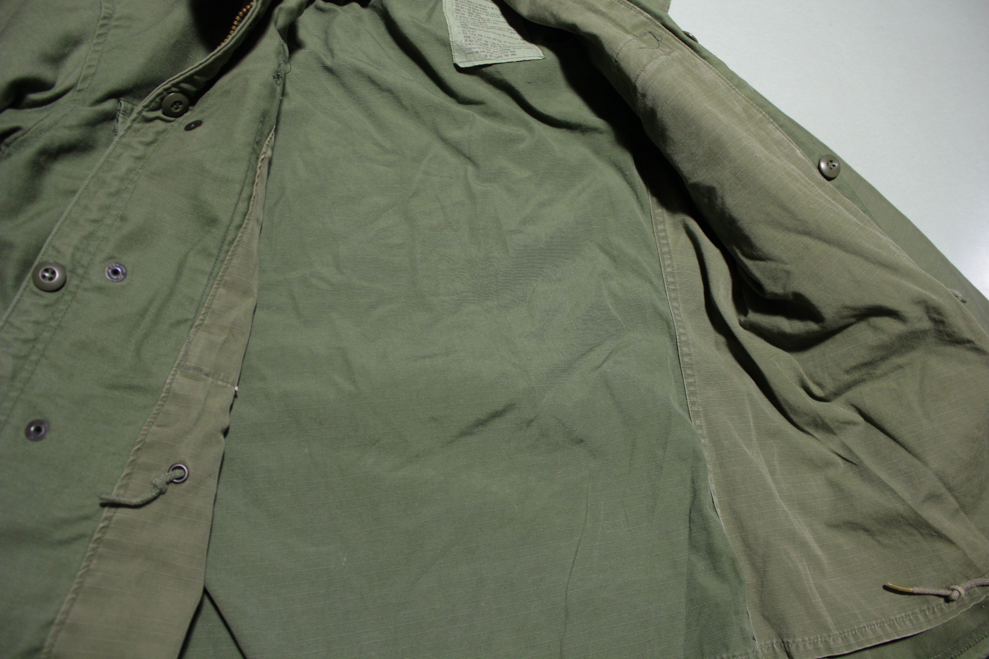 US Army Military M65 Cold Weather Field Jacket Og107 Small Short S/S 1984  Vintage Coat